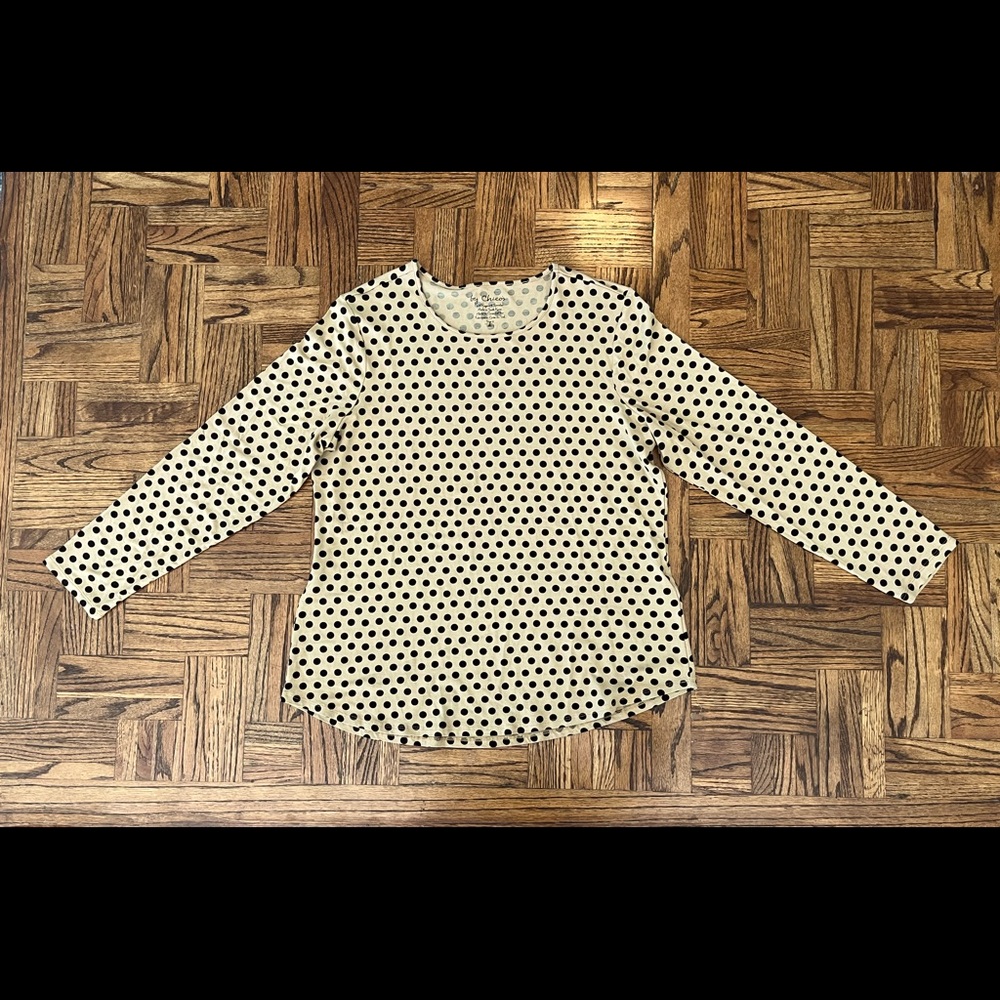 Chico’s Polka Dot Long Sleeved Top 2 12